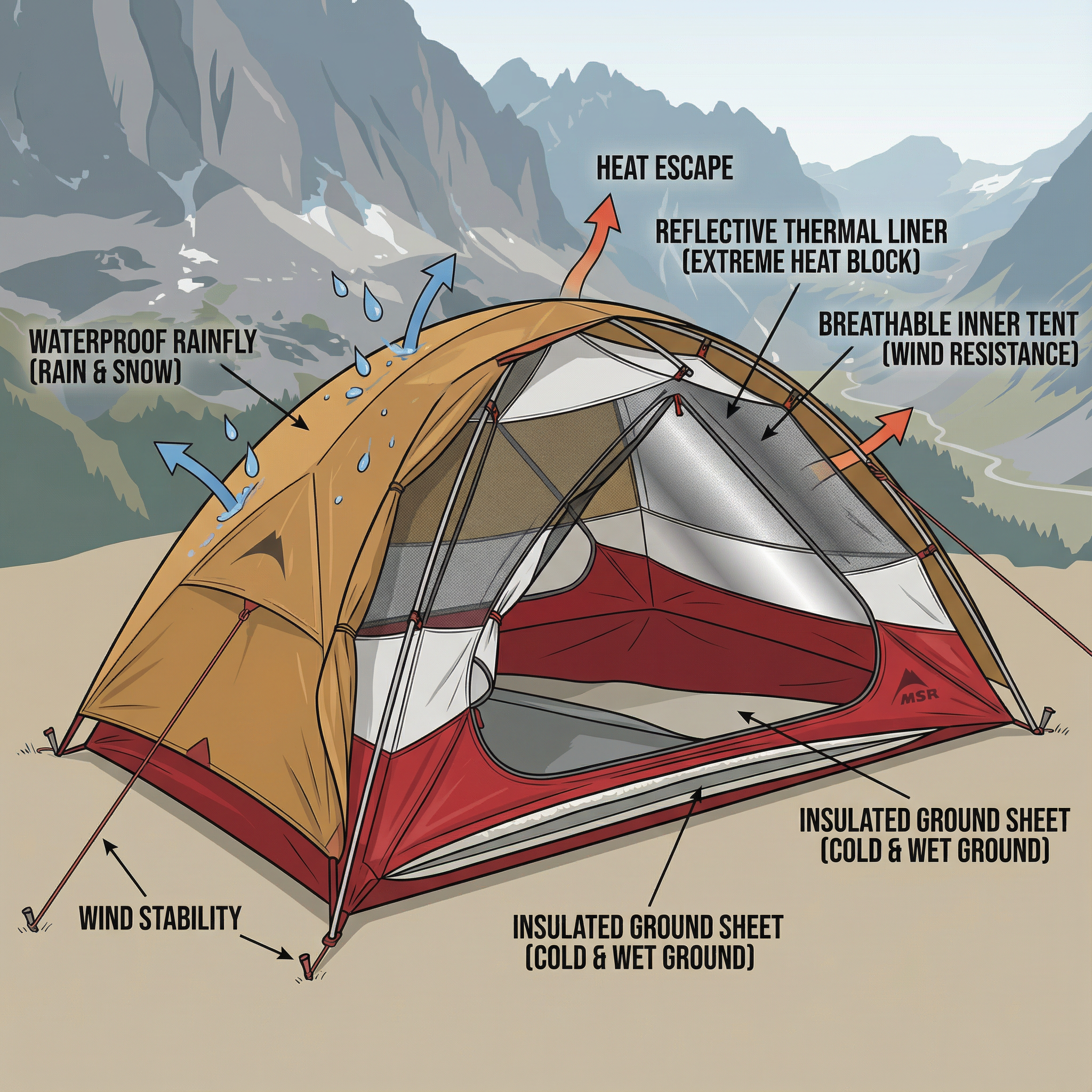 Faire face aux conditions météorologiques en bivouac