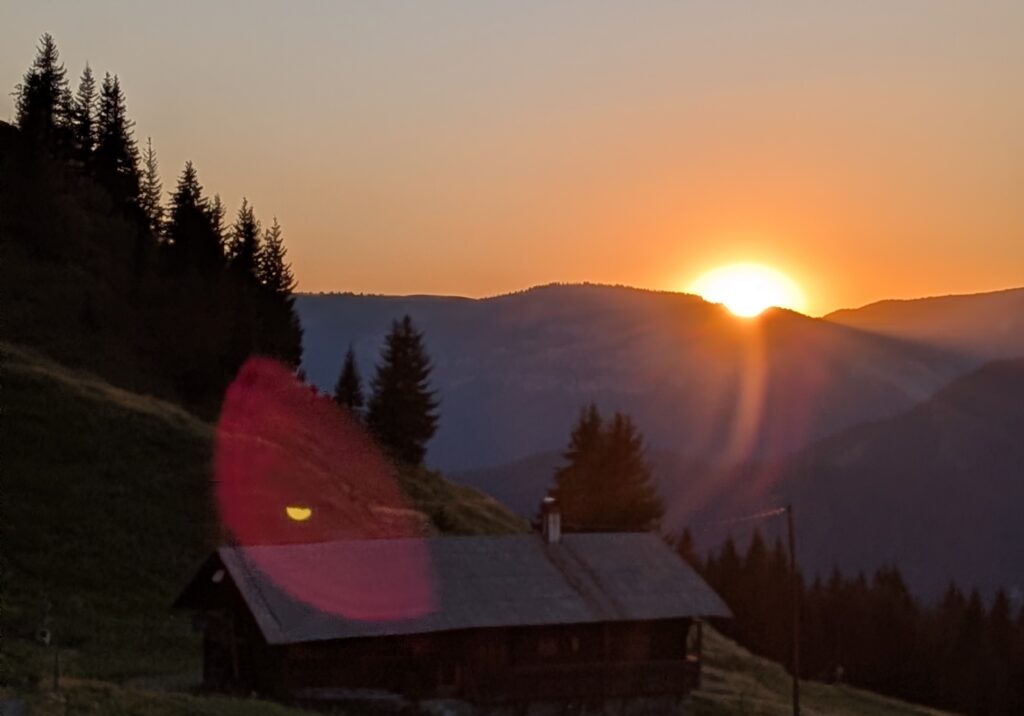 sunset aravis