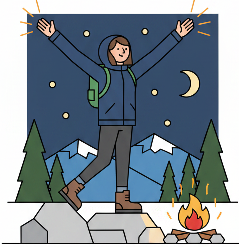 bivouac camp fire