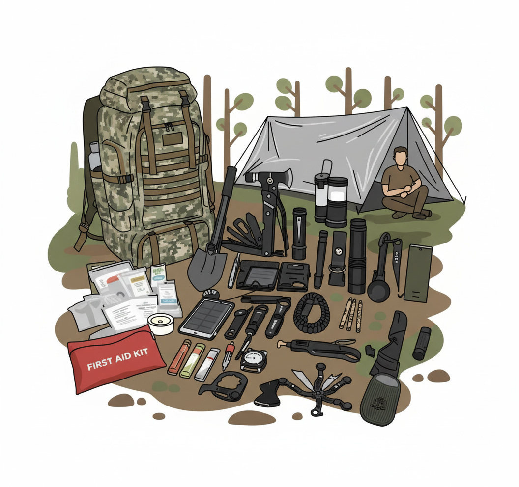sac tactique de survie